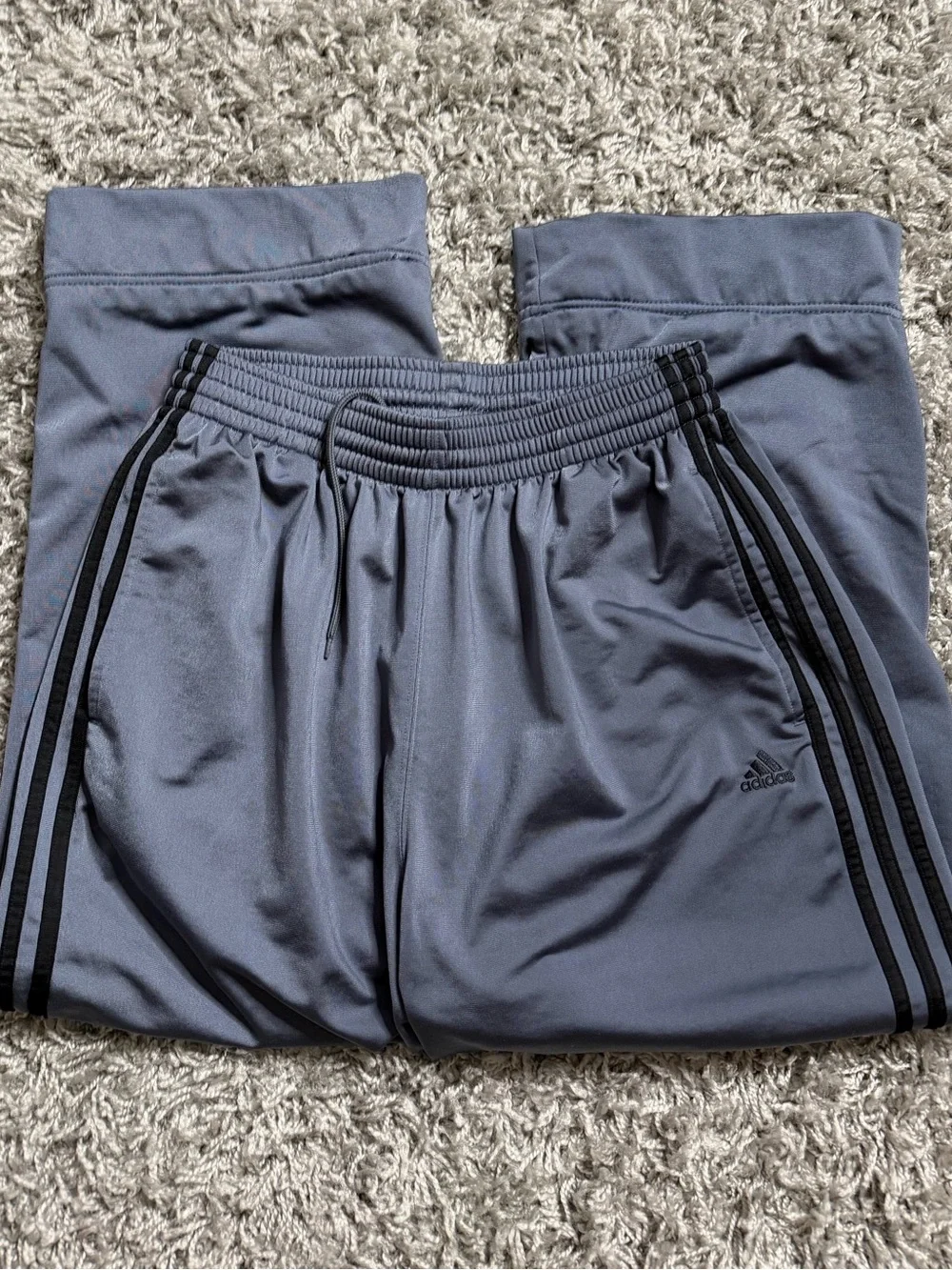 Adidas Gray Striped Sweatpants
